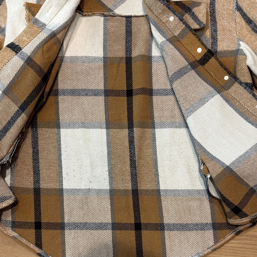 Plaid Button-Up Shacket - Picture 5 of 6